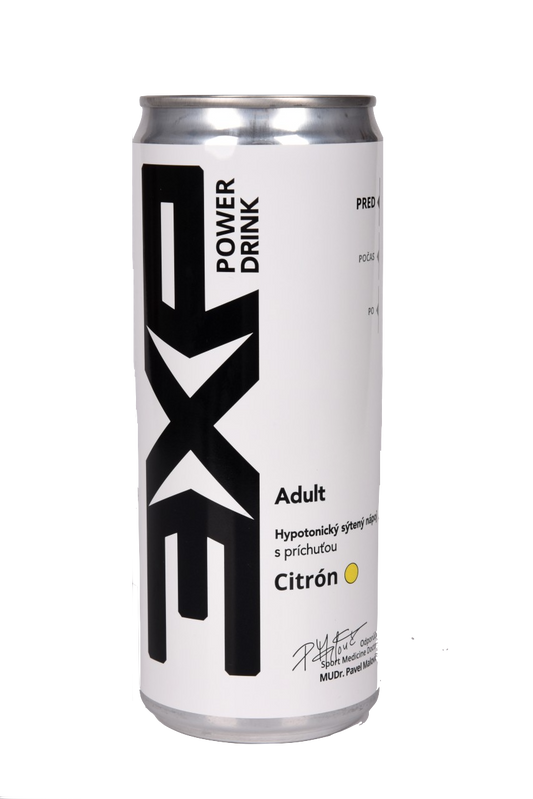 Bílý sycený nápoj 3XP pro dospělé