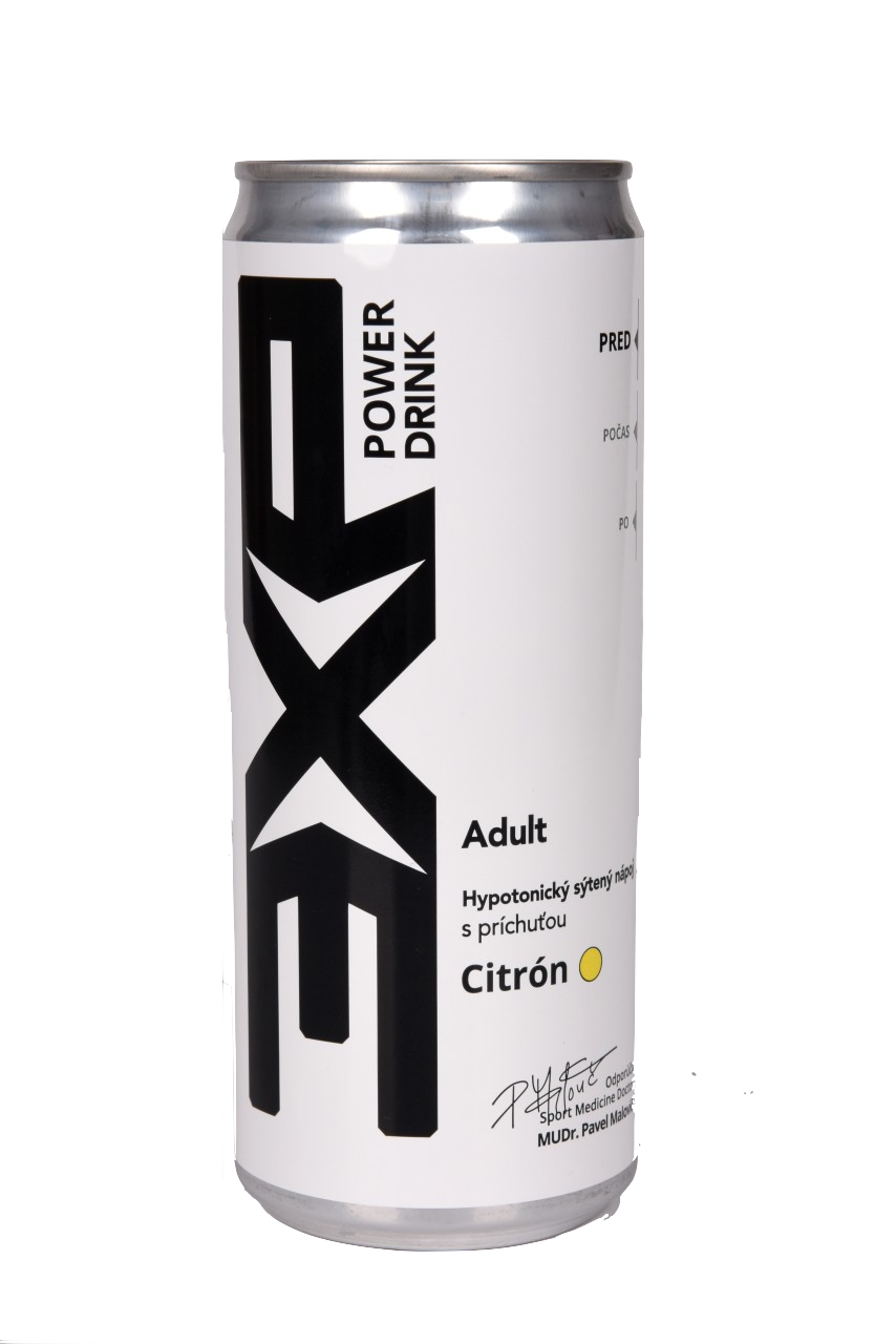 Bílý sycený nápoj 3XP pro dospělé