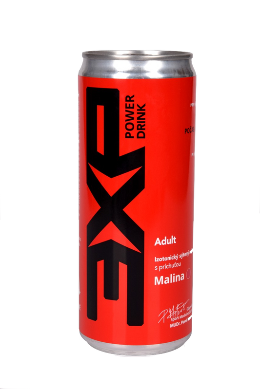 Červený sycený nápoj 3XP pro Dospělé
